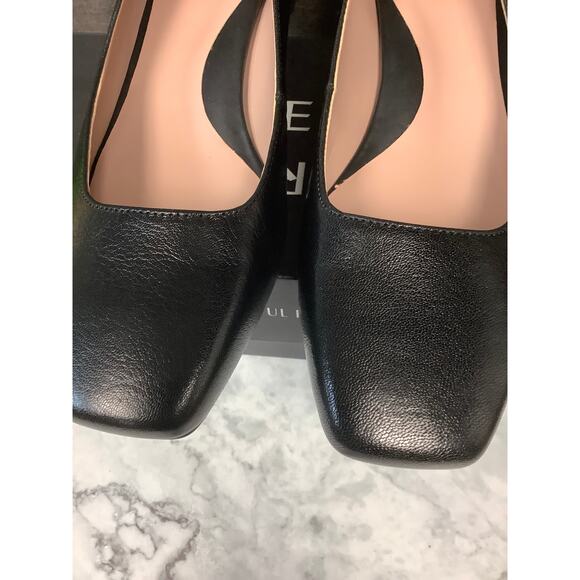 Naturalizer Women's 8.5M Black Leather Jayla Pump Block Heels Square Toe LB7-13 - Picture 3 of 10